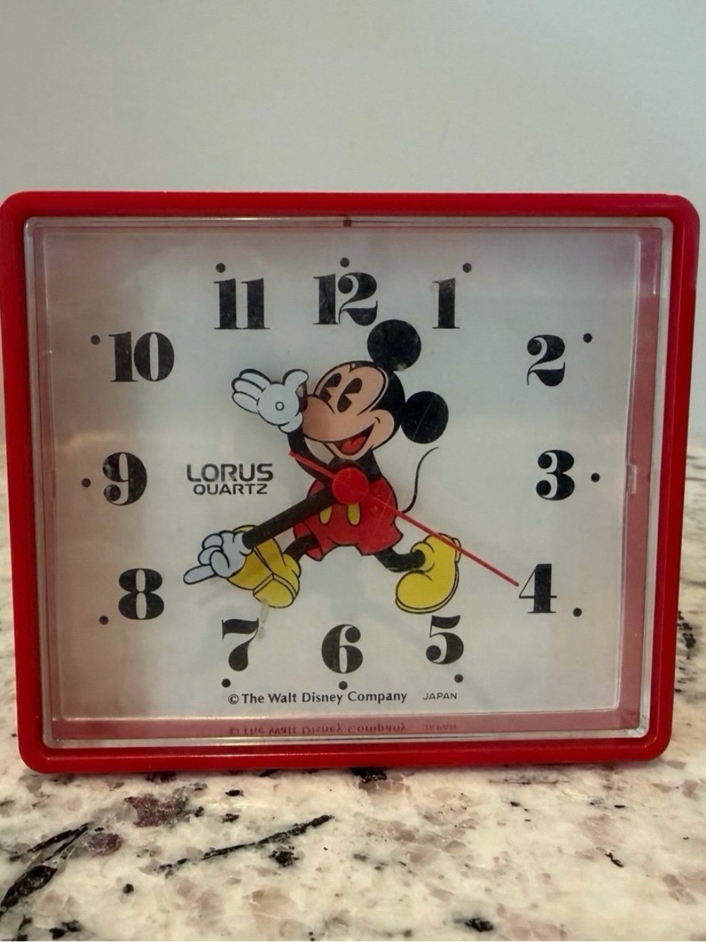 Vintage Lorus Quartz Mickey Mouse Alarm Clock Made in Japan Tested & Working